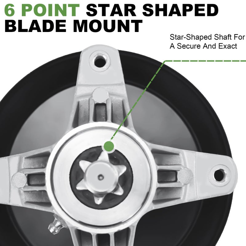 AEagle 46"" Mower Deck Rebuild Kit Spindle Pulley Idler Belt 918-04636 918-04636A 918-04865 918-04865A 618-04636 618-04636A 618-04865 618-04865A for Cub Cadet MTD Troy Bilt Craftsman LTX1045 LTX1046 - Image 5